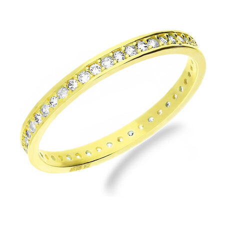 Pierścionek złoty z cyrkoniami obrączka Miłości typu rings