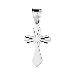 Krzyżyk srebrny z grawerowanym środkiem MV GKD013 próba 925