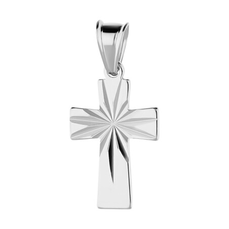 Krzyżyk srebrny grawerowany z kwadratowymi ramionami MV GKD039 próba 925