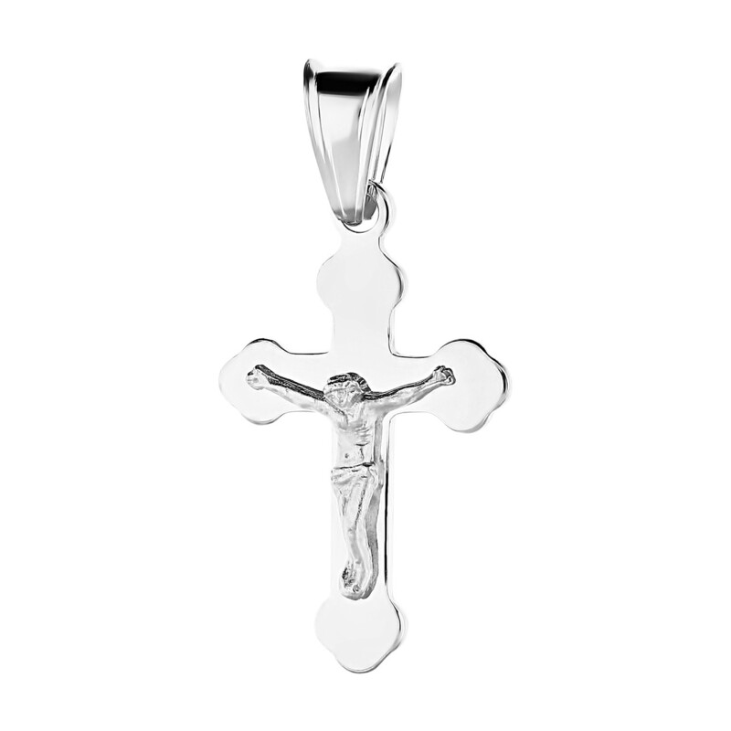 Krzyżyk srebrny z wizerunkiem Pana Jezusa MV K217 próba 925