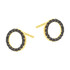 Kolczyki złote koło z czarnymi cyrkoniami/sztyft MZ T23-E-COL-281-BCZ-8mm próba 585