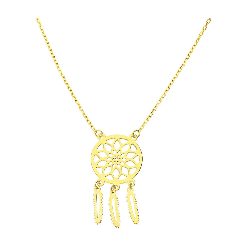 Naszyjnik złoty łapacz snów/anker MZ T23-NLZ-87 próba 375