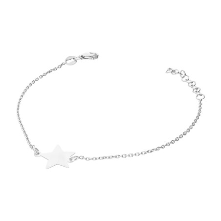 Bransoleta srebrna gwiazdka pełna/rolo NI 042 gwiazdka pełna próba 925
