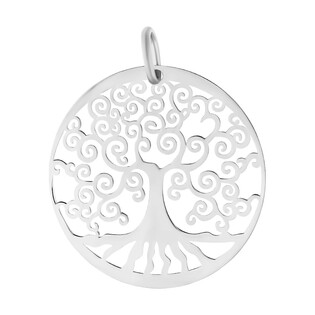 Zawieszka srebrna drzewko w kółku ażur 30mm NI CI1497 próba 925