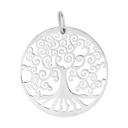 Zawieszka srebrna drzewko w kółku ażur 30mm NI CI1497 próba 925