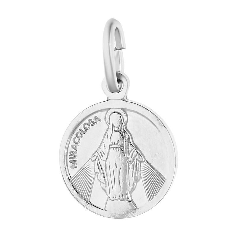 Medalik Niepokalana w kółku+Benedyktyński NI CI1702-1 próba 925