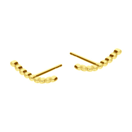 Kolczyki złote łuk z kulek beads/sztyft MZ T5-E-VL-14 próba 375