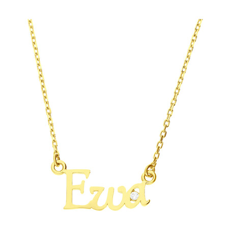 Naszyjnik złoty z imieniem Ewa/anker MZ T57-NN-11-CZ próba 375