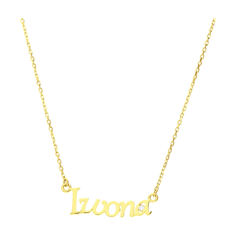 Naszyjnik złoty z imieniem Iwona/anker MZ T5-NN-5-CZ próba 375