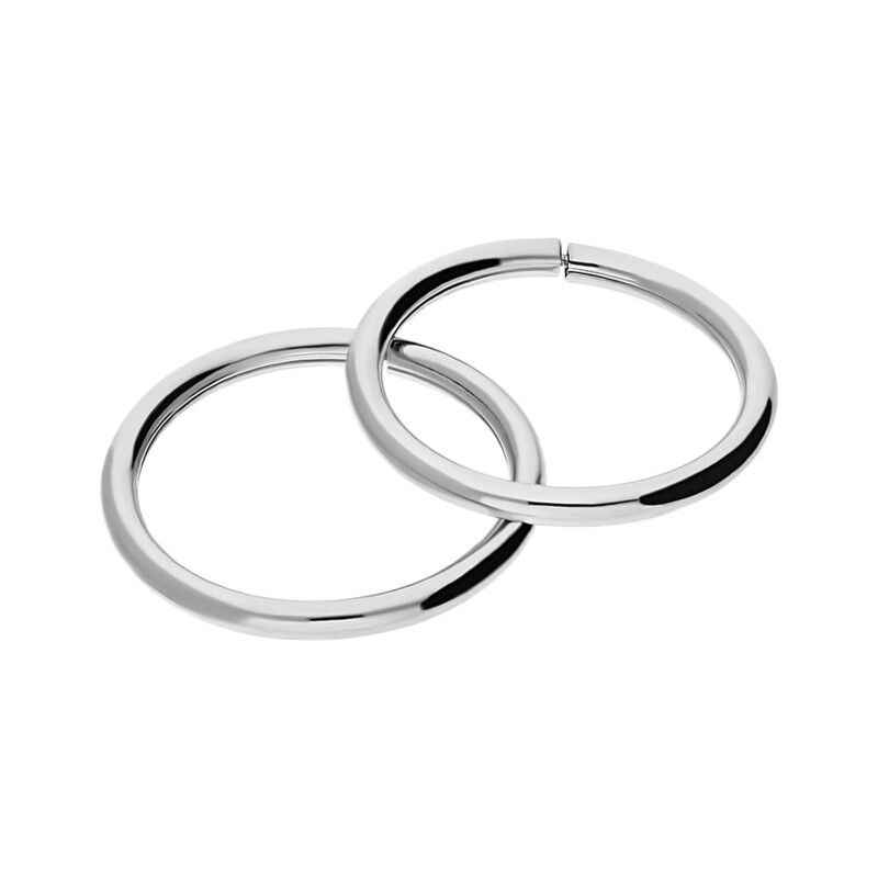 Srebrne kolczyki kółka szarniry 10mm pr. 925 - JubilerSezam.pl