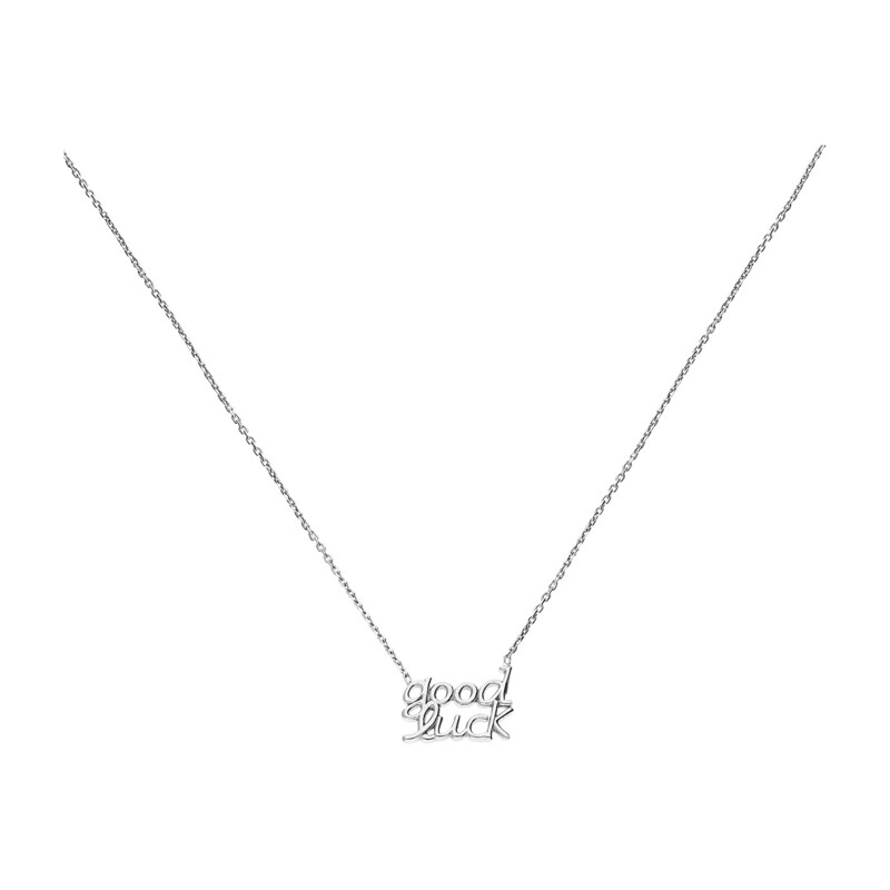 Bransoleta srebrna napis GOOD LUCK napis/x2 anker PW382-1 ROD próba 925