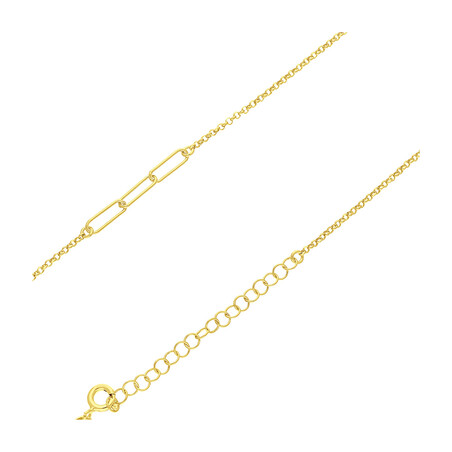 Naszyjnik pozłacany anker long+rolo PW396 GOLD próba 925