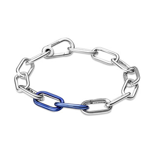 Ozdobne podwójne ogniwo Pandora ME Elektryczny błękit PE 799663C01 próba 925