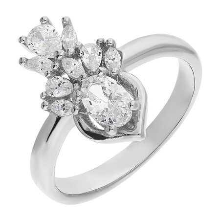 Pierścionek srebrny z cyrkoniami TB 10712 próba 925