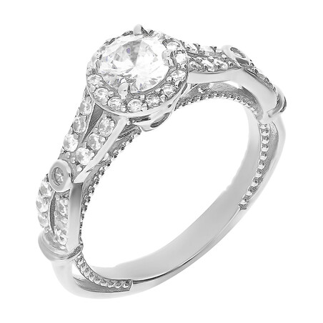 Pierścionek srebrny z cyrkoniami TB 12205 próba 925