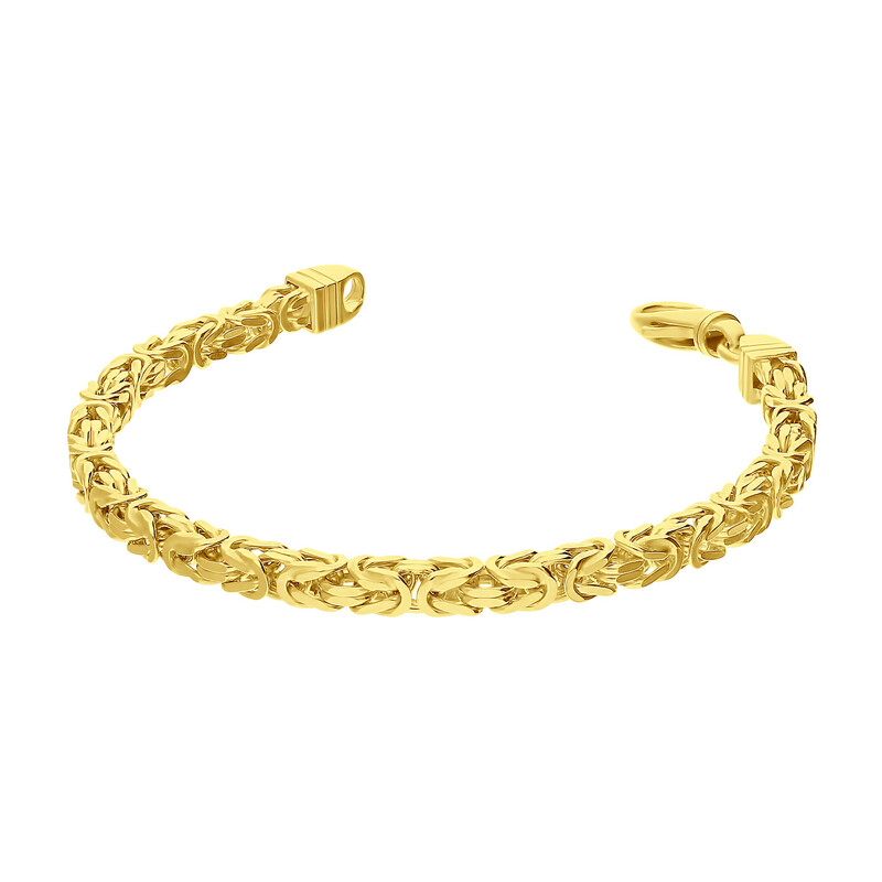 Bransoleta pozłacana splot królewski BC 1380-100 4l GOLD próba 925