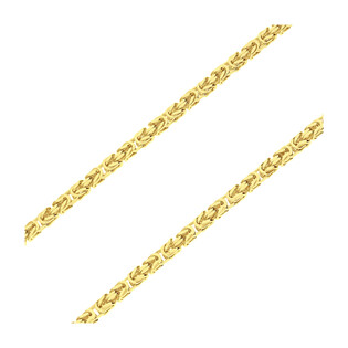 Łańcuszek srebrny pozłacany splot królewski