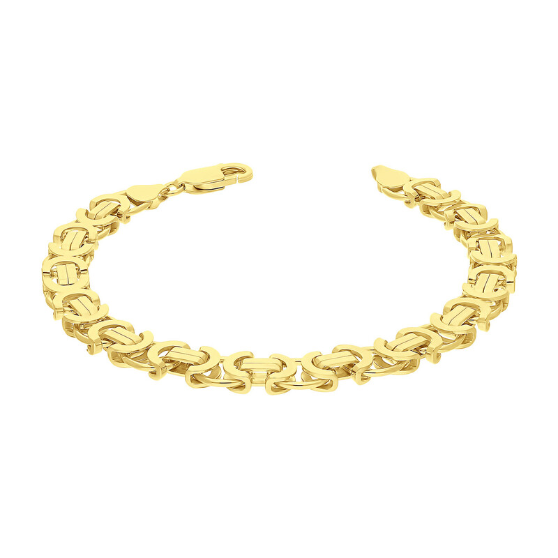 Bransoleta pozłacana o splocie bizantyna BC 1810-150 GOLD próba 925