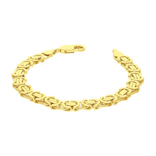 Bransoleta pozłacana o splocie bizantyna BC 1810-130 GOLD próba 925