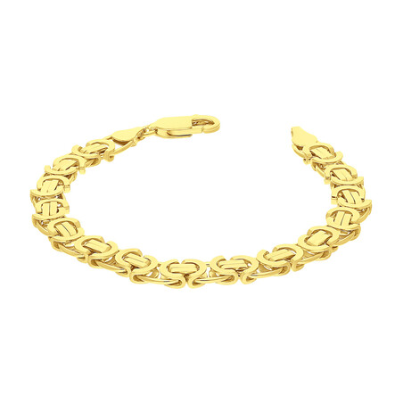 Bransoleta pozłacana o splocie bizantyna BC 1810-130 GOLD próba 925