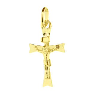 Krzyżyk złoty z wizerunkiem Pana Jezusa i ozdobnymi promieniami BC C-466 próba 585