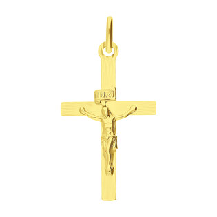 Krzyżyk złoty z wizerunkiem Pana Jezusa BC C-527 próba 585