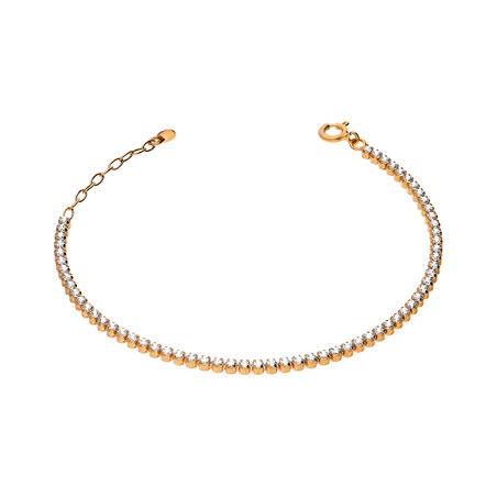 Bransoletka srerbna różowa tenis cyrkonia 1r NI XBR07026 ROSE próba 925