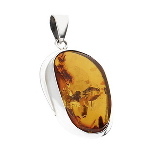 Zawieszka srebrna bursztyn koniakowy GX MINERALS GX-bur-7 próba 925