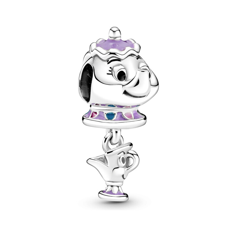 Disney, Piękna i Bestia, zawieszka Pani Imbryk i Bryczek Pandora PE 799015C01 próba 925