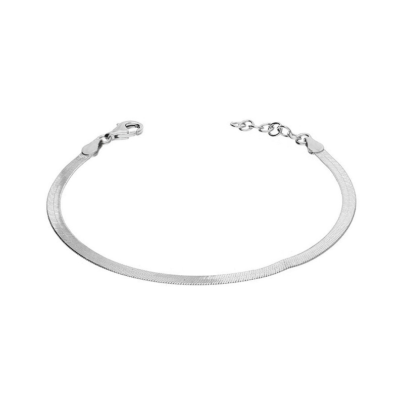 Bransoleta srebrna taśma NI XBR09682 ROD próba 925