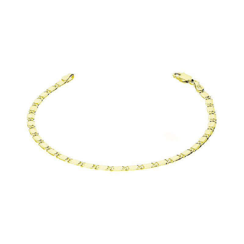 Łańcuszek srebrny pozłacany blaszki BC 1766-040 GOLD próba 925