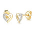 Kolczyki złote serce z diamentami/sztyft AW 69371 Y próba 585