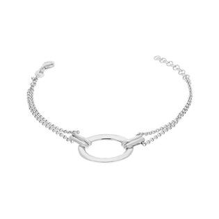 Bransoleta srebrna z dużym owalem/rolo NI BRN29013 ROD próba 925