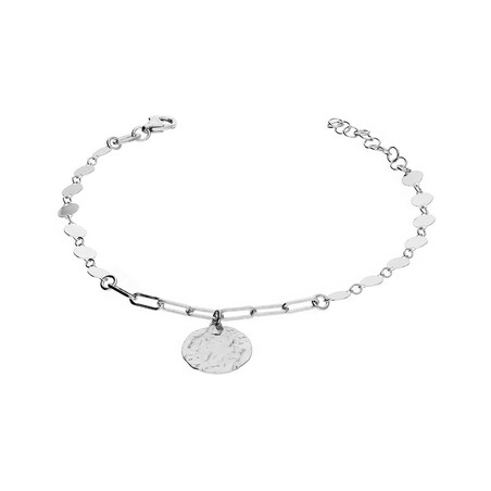 Bransoleta srebrna kółka blask i mięte koło/anker NI BRN30971 ROD próba 925