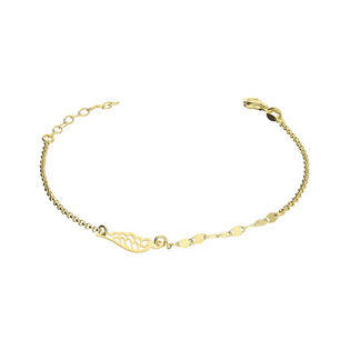 Bransoleta pozłacana ażurowe skrzydło/blaszki+rolo NI BRN32322 GOLD próba 925