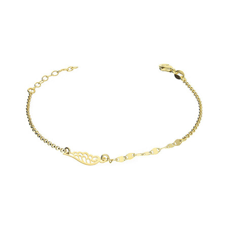 Bransoleta pozłacana ażurowe skrzydło/blaszki+rolo NI BRN32322 GOLD próba 925