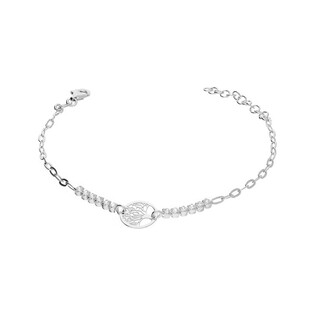 Bransoleta srebrna drzewko szczęścia i cyrkonie/anker NI BRN32358 ROD próba 925