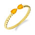 Pierścionek RINGS kokarda z pomarańczowych cyrkonii PY YYZ0701-1 próba 375