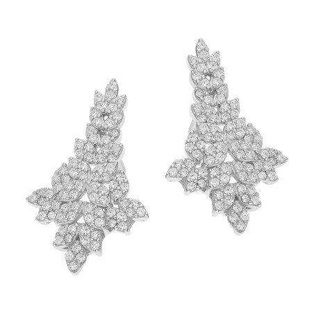 Kolczyki srebrne deltoid łezki z cyrkoniami/sztyft A0717 próba 925