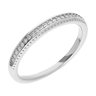 Pierścionek srebrny rings z rzędem białych cyrkonii A0828 próba 925