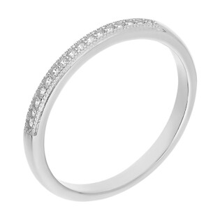 Pierścionek srebrny rings z białymi cyrkoniami A0828-1 próba 925