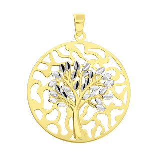 Zawieszka złota drzewko w dwóch kolorach AR LK-X3P210137-YW-DC próba 585