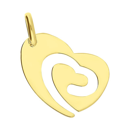 Serduszko złote do zawieszenia płaskie  CB B347 próba 585