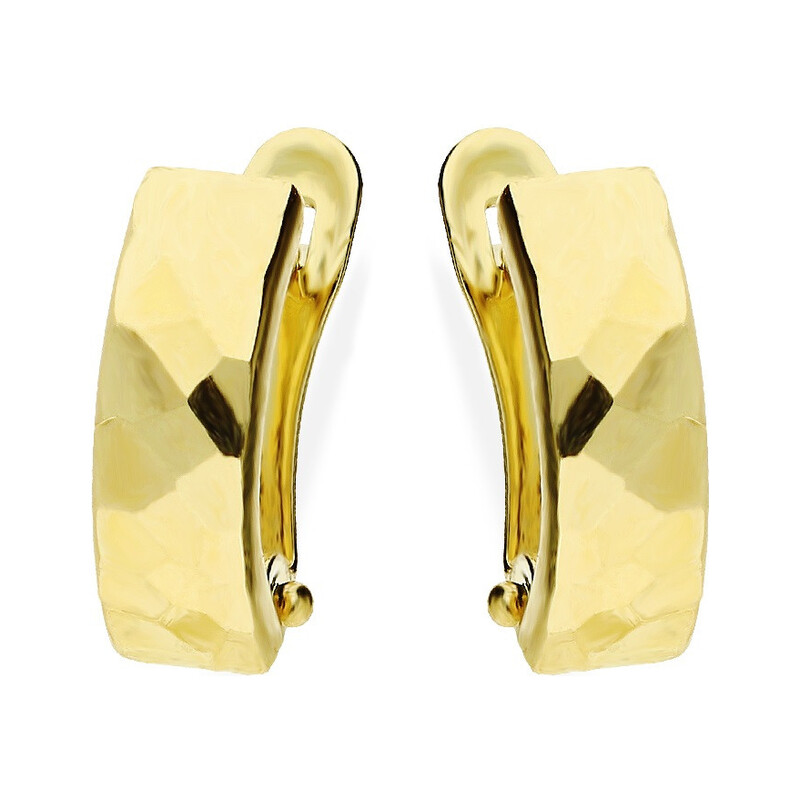 Kolczyki złote taflowane blaszki/ang.zap. AR X3DCNSE7360-16 próba 375