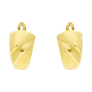 Kolczyki złote żłobione blaszki