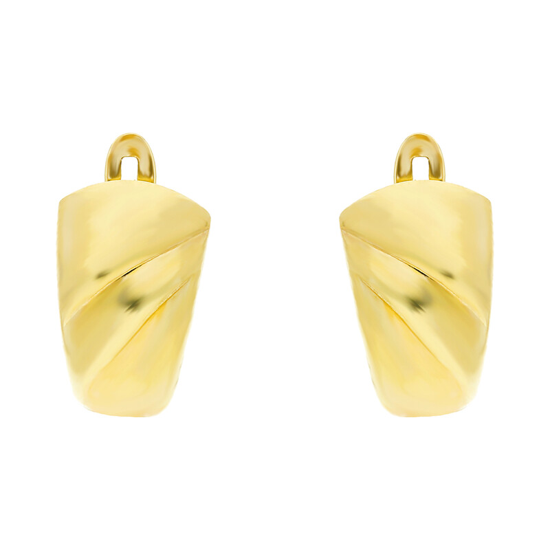 Kolczyki złote żłobione blaszki/ang.zap. AR XXNSE8307 próba 375