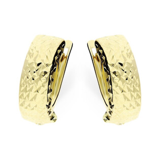 Kolczyki złote prostokątne blaszki grawerowane/ang.zap. AR XXDCNSE7431-1 próba 375