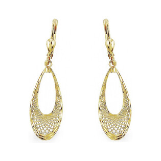 Kolczyki złote kropla z siatką/big.zam. AR XFUE0179-DC próba 375