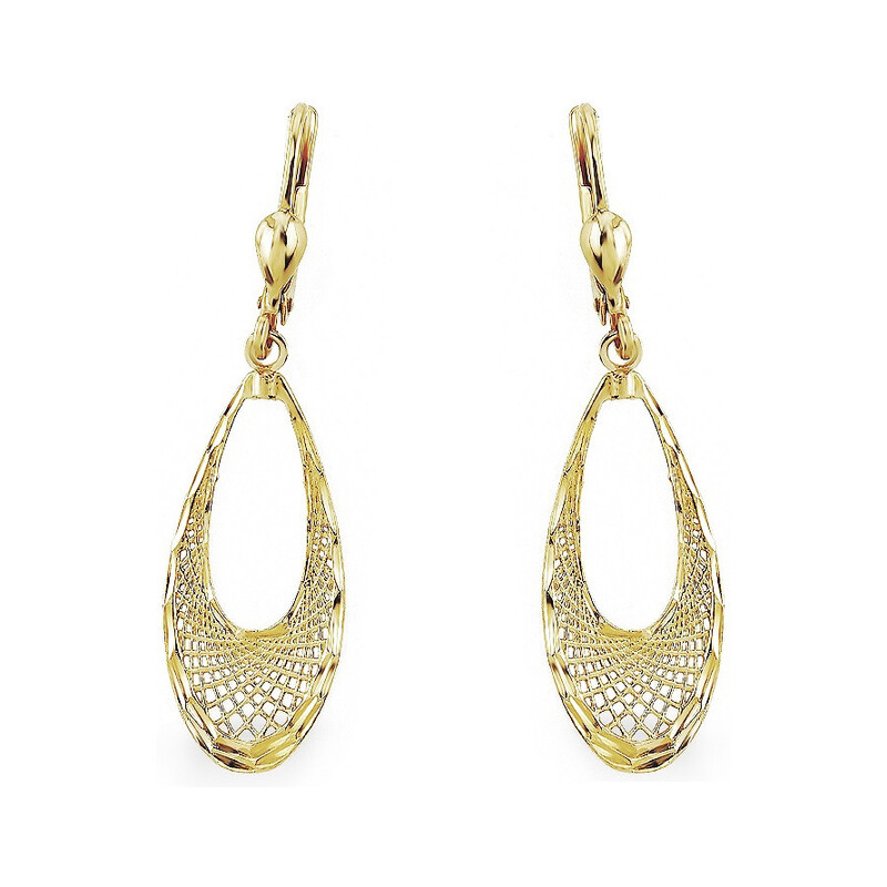 Kolczyki złote kropla z siatką/big.zam. AR XFUE0179-DC próba 375