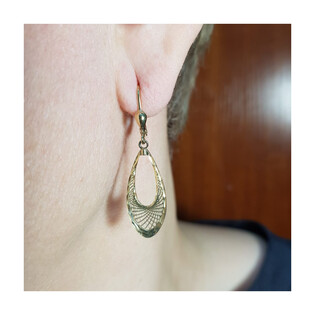 Kolczyki złote kropla z siatką/big.zam. AR XFUE0179-DC próba 375